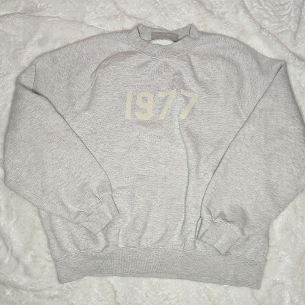 Fear of God Heather Gray Sweatshirt with Cream 1977